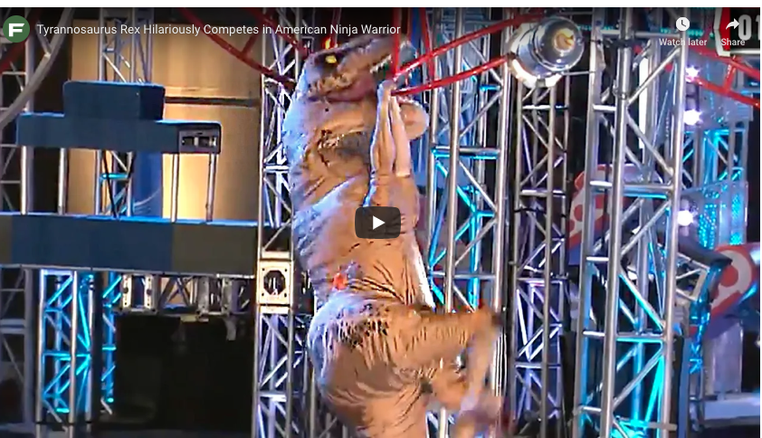 T-Rex On Ninja Warrior