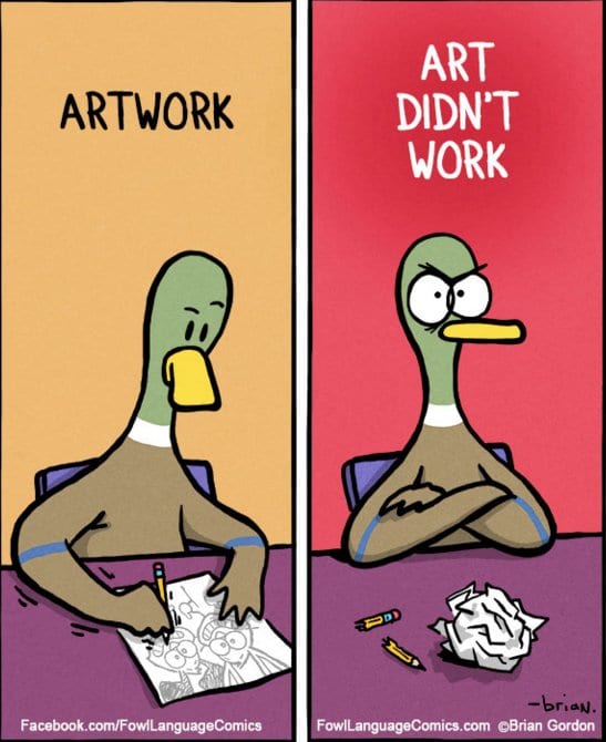 Relatable Duck On Artwork