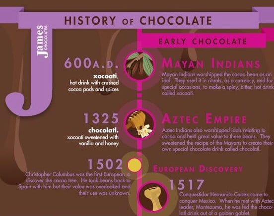 Sweet Infographic On The History Of Chocolate • Enchanted Little World