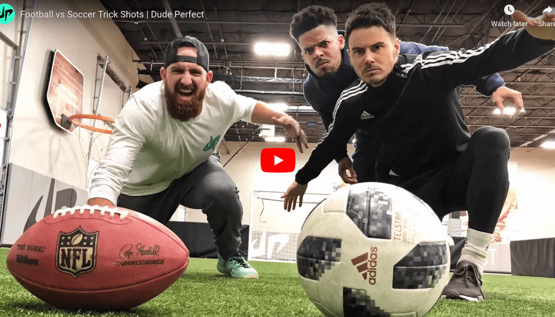 Trick Shot Challenge Soccer Vs Football