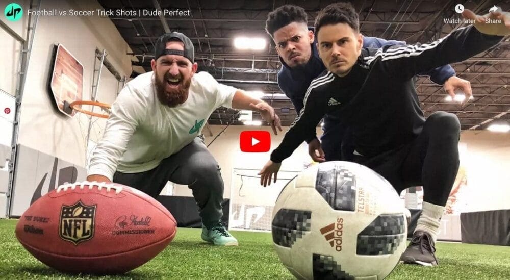 Trick Shot Challenge Soccer Vs Football