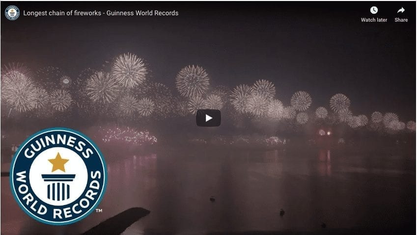 Longest Chain of Fireworks