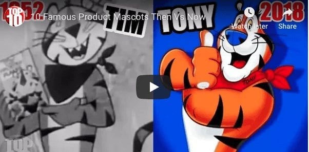 Famous Mascots Evolution