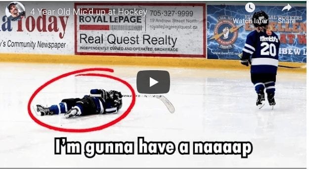 Toddlers Pep Talk While Playing Hockey