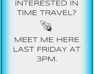 Printable Neighbourhood Time Travel Sign