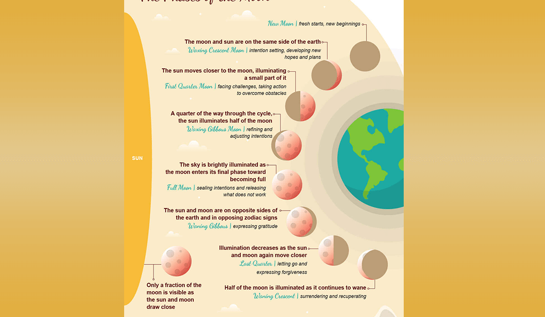 Lunar Moon Phases Illustrated