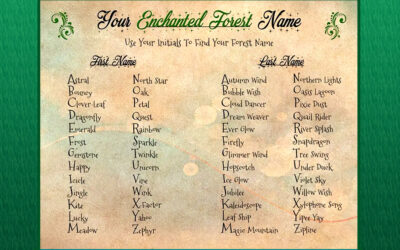 Free Printable Enchanted Forest Name Generator