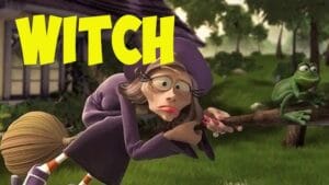 Funny Halloween Witch Cartoon