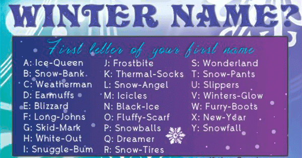 Winter Name Generator โ๏ธ