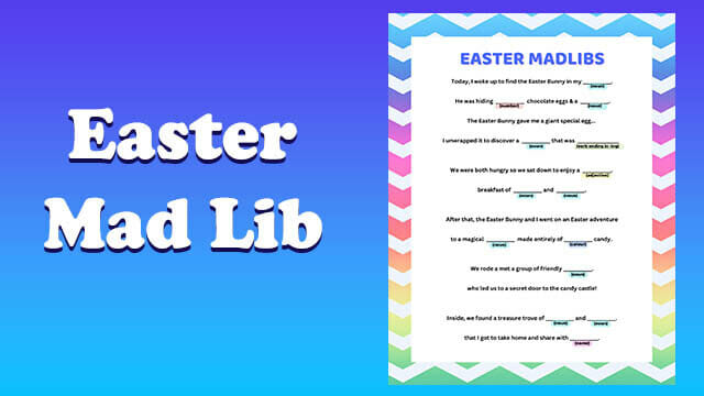 Funny Easter Mad Lib