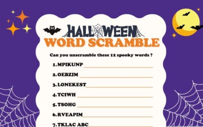 Free Printable Halloween Word Scramble 👻