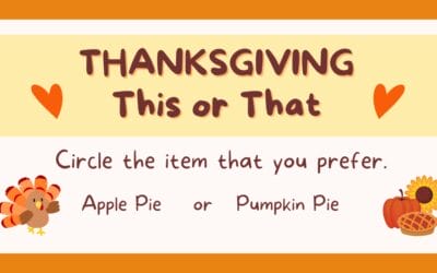 Free Printable Thanksgiving This or That
