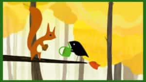 Autumn Animation Little Bird & Squirrel 🐿️