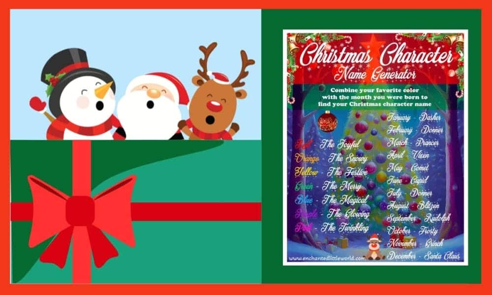 Free Printable Christmas Character Name Generator