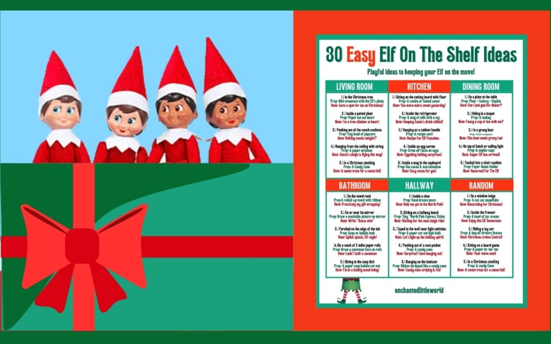 Free Printable 30 Elf On The Shelf Ideas