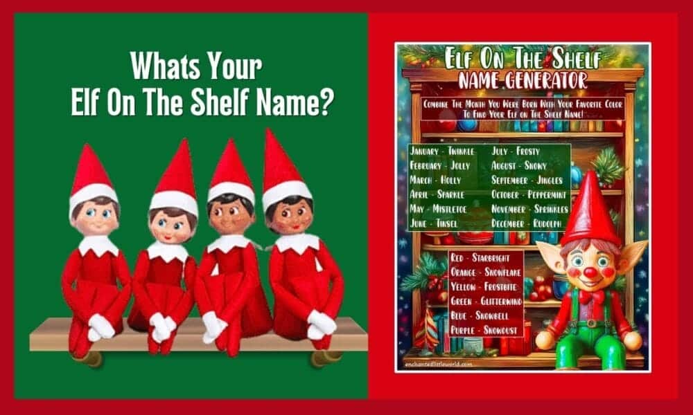 Free Printable Elf On The Shelf Christmas Name Generator