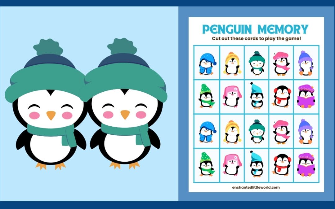 Free Printable Penguin Match Memory Game