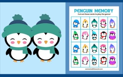 Free Printable Penguin Match Memory Game