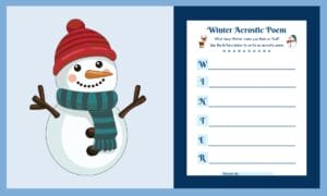 Free Printable Winter Acrostic Poem