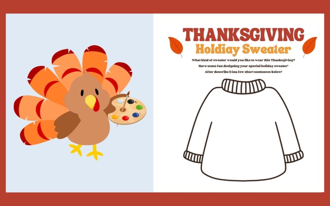 Free Printable Thanksgiving Sweater