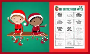 Free Printable Elf On The Shelf Notes