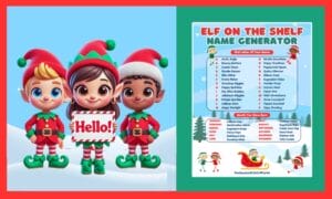 Free Printable Elf On The Shelf Name Generator