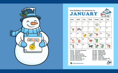Free Printable January Calendar – Fun Holidays