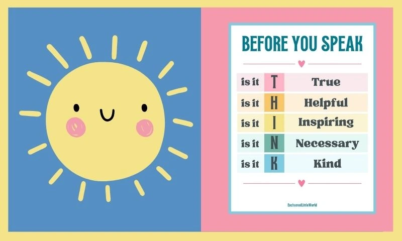 Free Printable Before You Speak