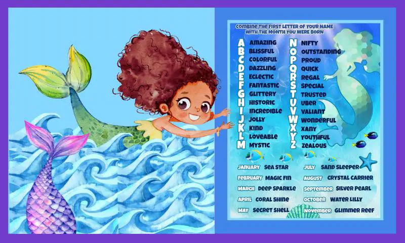 Free Printable Mermaid Name
