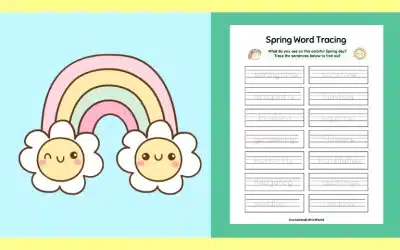 Free Printable Spring Word Tracing