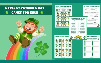 5 Free Printable St.Patrick’s Games