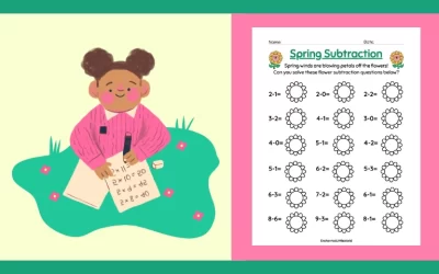 Free Printable Spring Subtraction