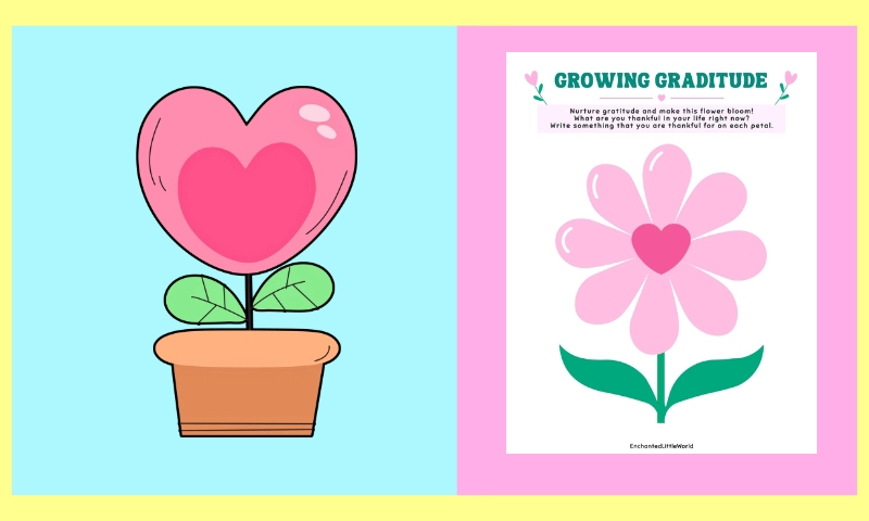 Free Printable Flower Gratitude
