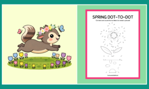 Free Printable Spring Dot-to-Dot Worksheet