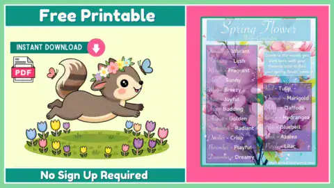 Free Printable Flower Name Generator