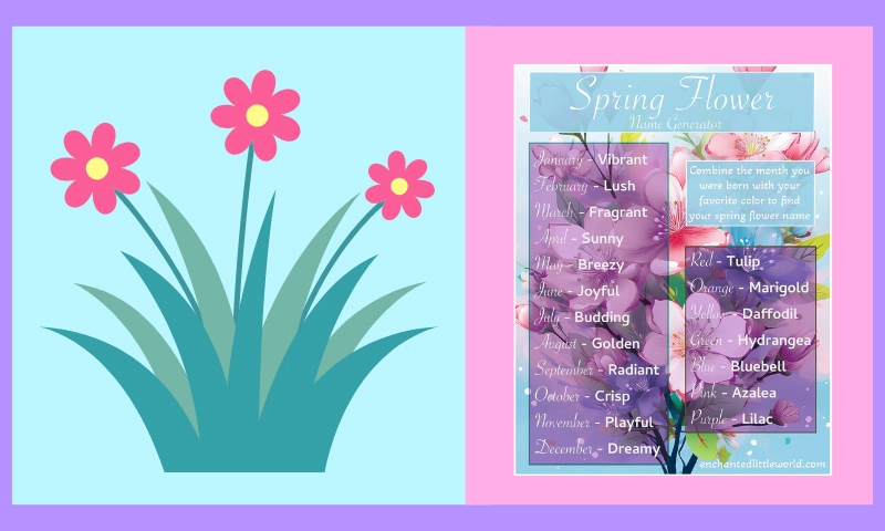 Free Printable Flower Name Generator