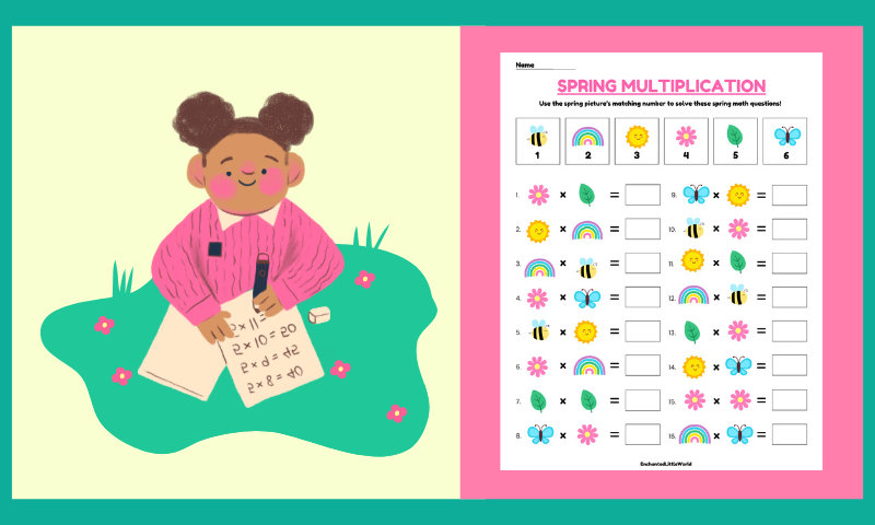 Free Printable Spring Multiplication