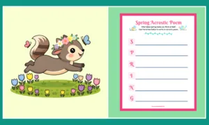 Free Spring Acrostic Poem Worksheet