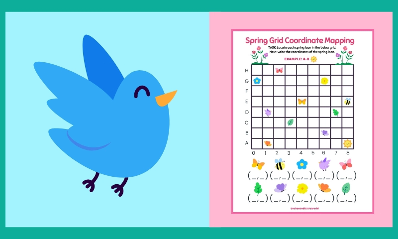 Free Printable Spring Grid Mapping