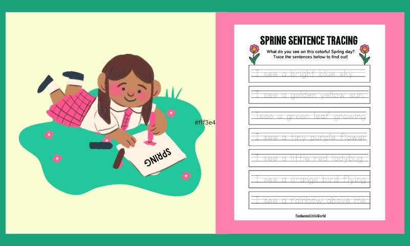 Free Printable Spring Tracing