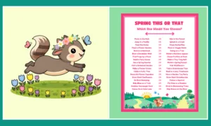 Free Printable Spring Would You Rather