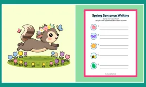 Free Printable Spring Sentence Writing Worksheet