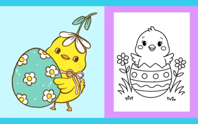 Free Printable Easter Coloring Page #6