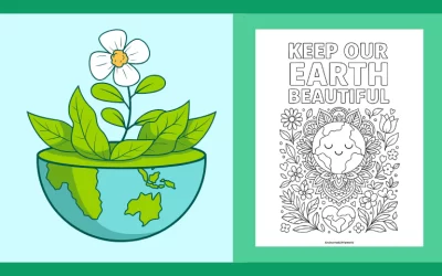 Free Printable Earth Day Coloring Page 7