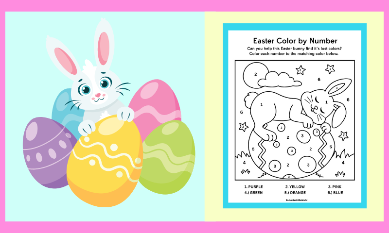Free Printable Easter Color By Number