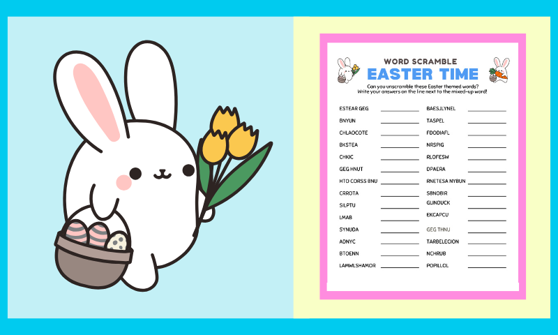 Free Printable Easter Word Scramble