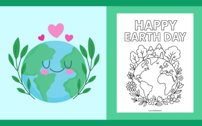 Free Printable Earth Day Coloring Page 1