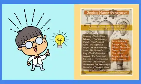 Free Printable Genius Name Generator