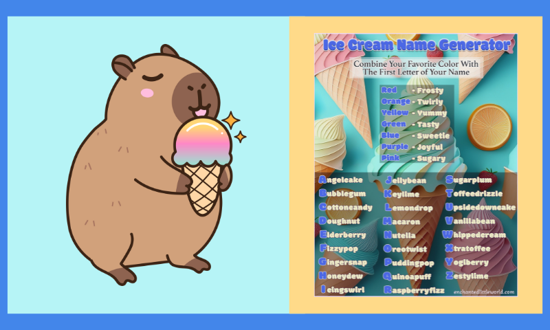 Free Printable Ice-Cream Name Generator