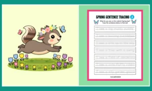 Free Printable Sentence Tracing Worksheet 2